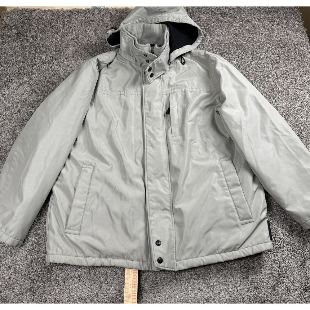 Weatherproof Jacket Mens‎ XL Gray Hooded Insulated Winter Parka Outdoor Pockets
